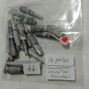 One-of-a-kind handmade/hand rolled paper beads/jewelry making/craft supplies/DIY